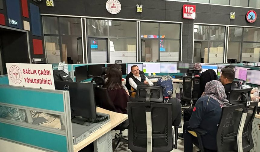 İl Sağlık Müdürü Ersoy’dan 112 Komuta Kontrol Merkezine ziyaret