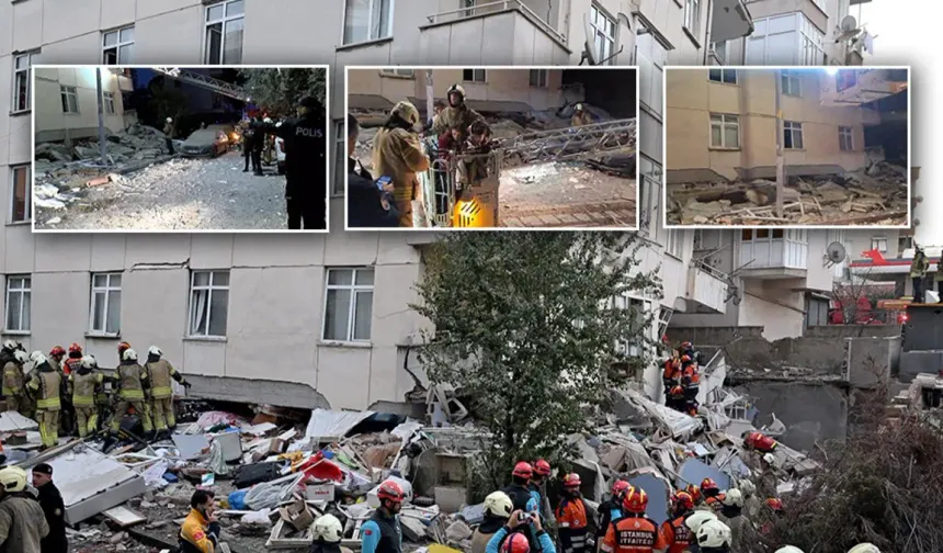 Maltepe’de 7 katlı binada çökme: 2 kişi hayatını kaybetti