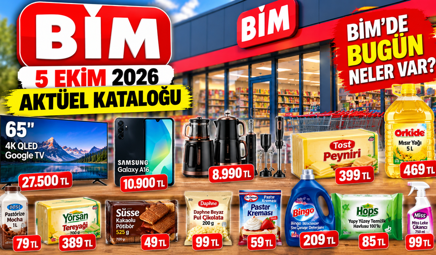 5 Ekim BİM aktüel kataloğu! BİM’de bugün neler var, hangi ürünler indirimde?