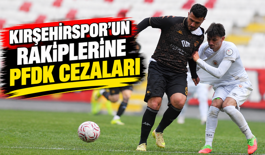 Kırşehirspor’un rakiplerine PFDK cezaları