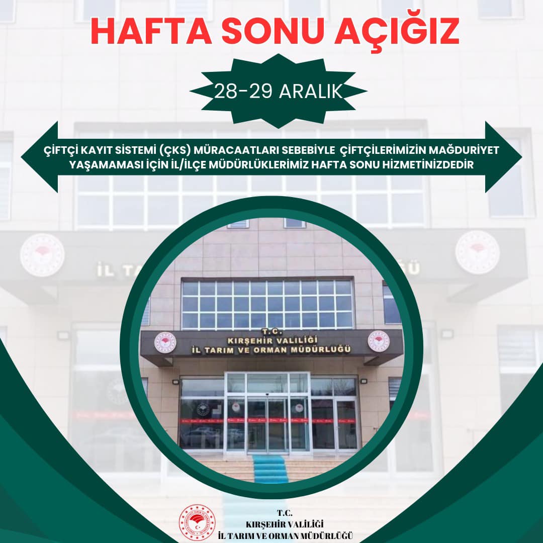 Hafta Sonu Açık Olacak