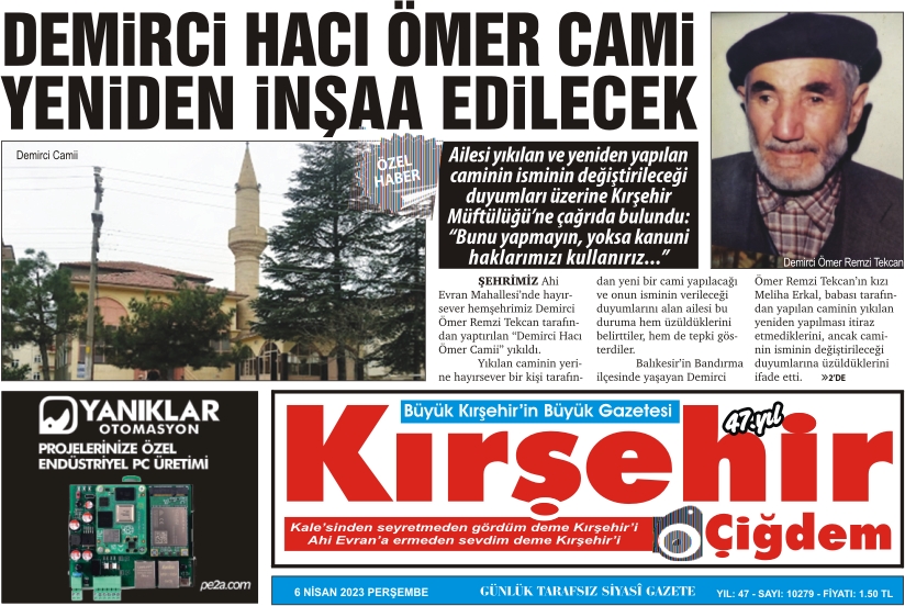 Demi̇rci̇ Haci Ömer’i̇n İsmi̇5