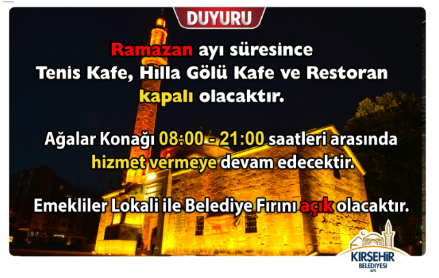Kırşehir Belediyesi Duyurdu!-1