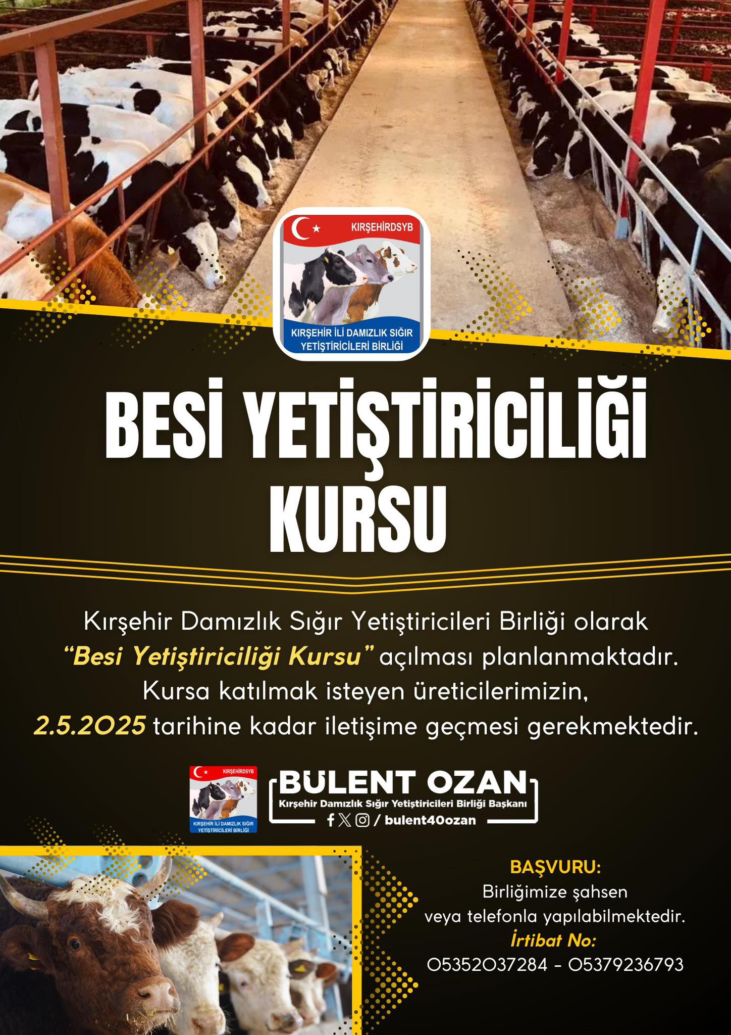 Kırşehir’de Besi Yetiştiriciliği Kursu Açılıyor