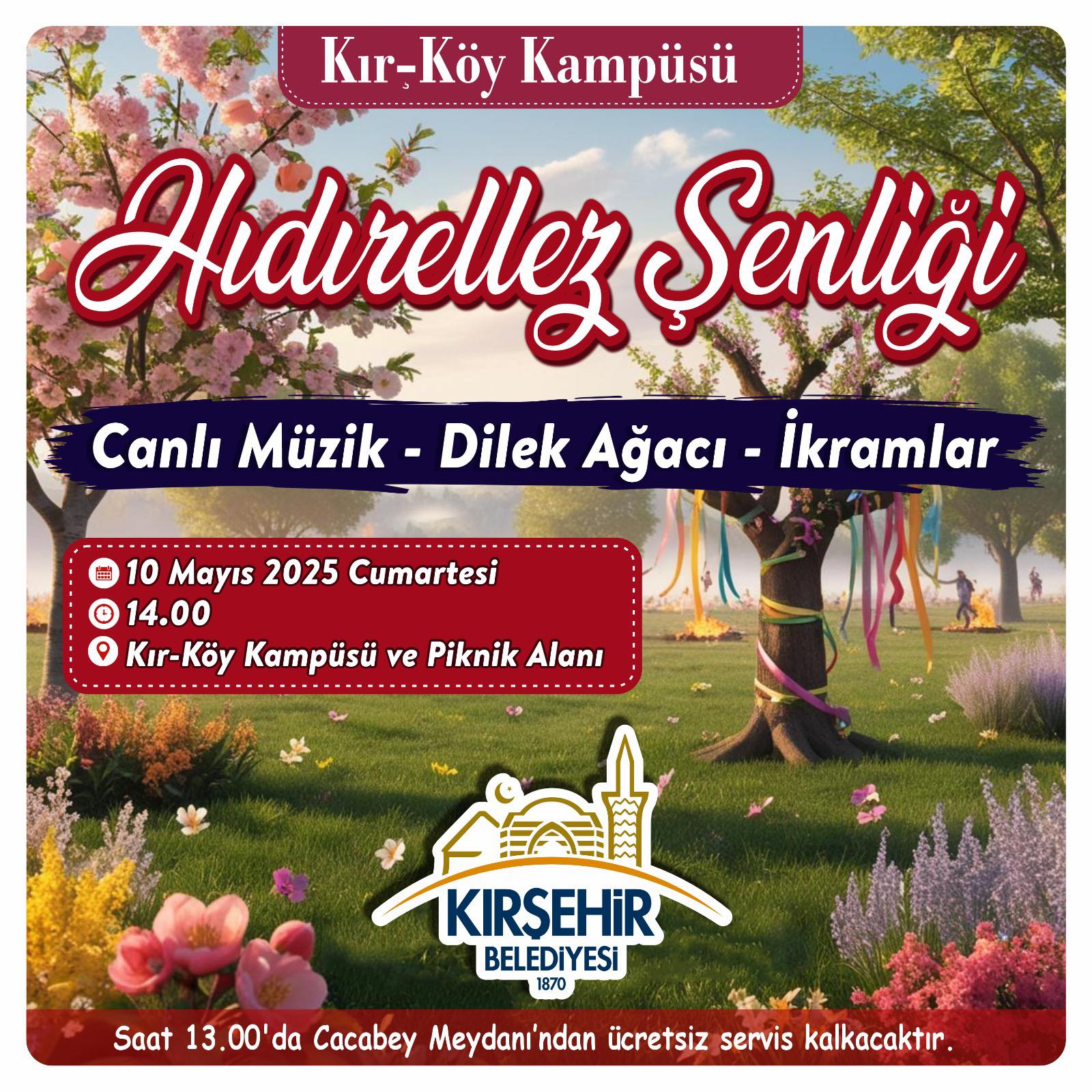Baharın Müjdecisi Hıdırellez’in Coşkusu Kırşehir’de Yaşanacak