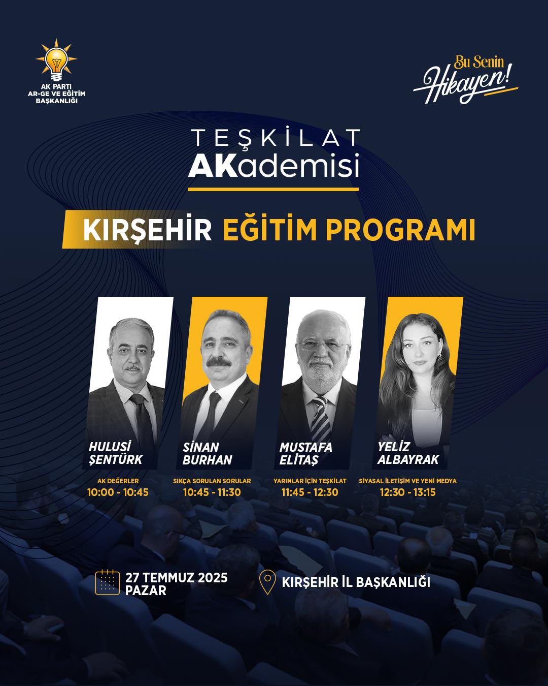 Bu Senin Yolculuğun Kırşehir’de Teşkilat Akademisi Başlıyor