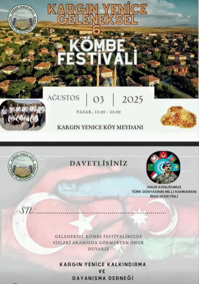 Kömbe’nin Tadı Kargın Yenice’de Yaşanacak!1