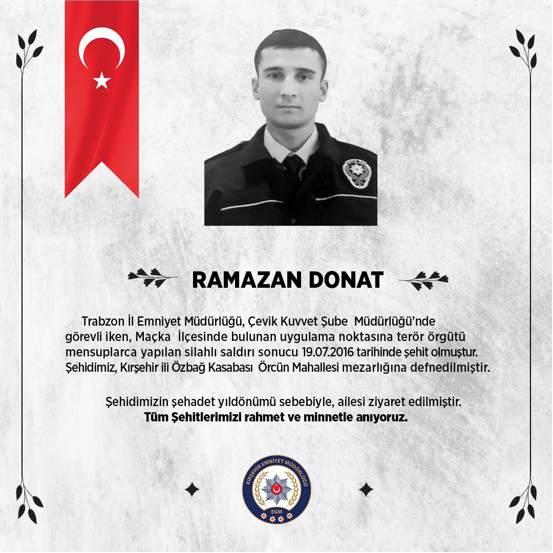 Şehit Ramazan Donat 9’Uncu Yılında Unutulmadı