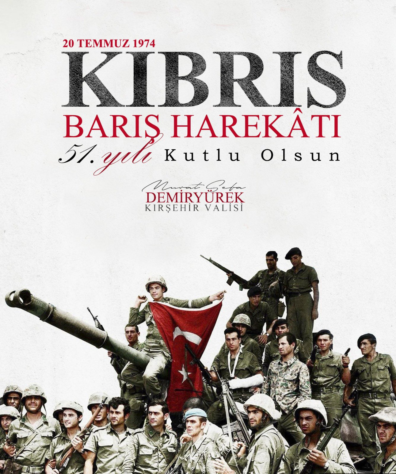 Vali Demiryürek, Kıbrıs Barış Harekâtı’nın 51. Yılını Kutladı