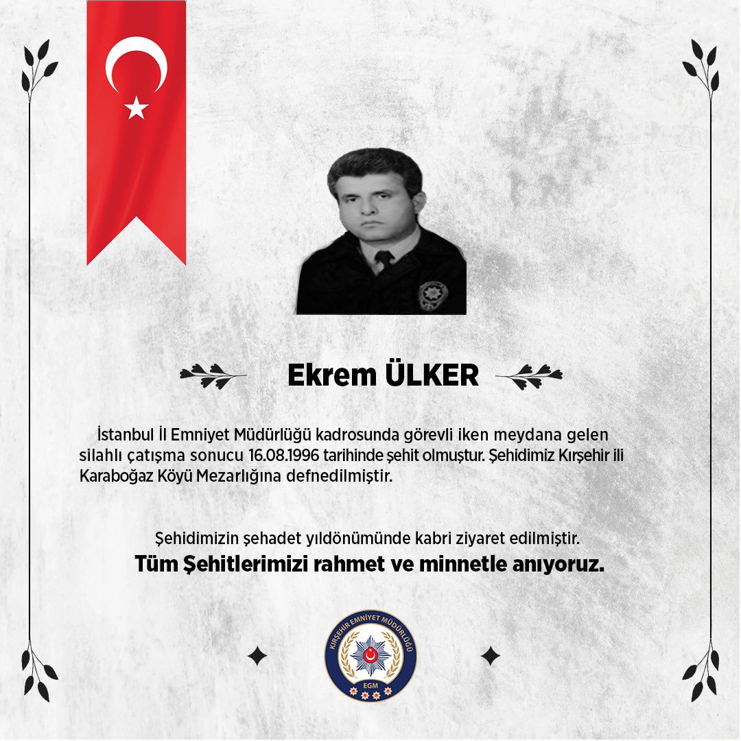 Şehit Ekrem Ülker, Şehadetinin 29. Yılında Dualarla Anıldı