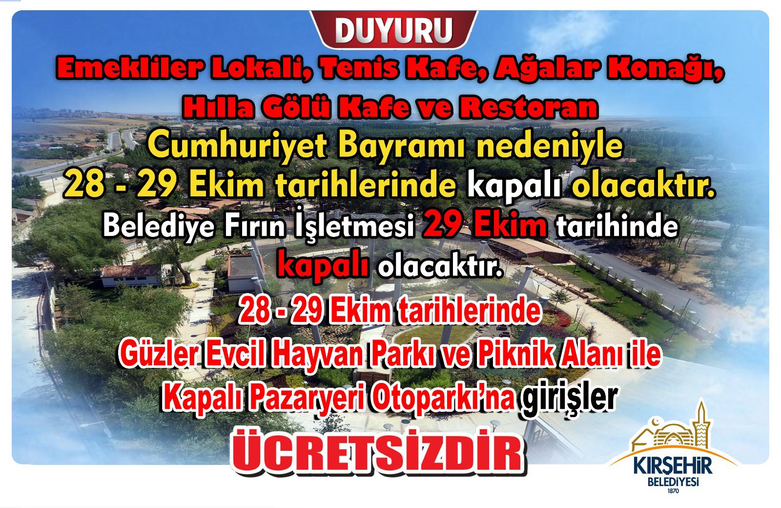 Cumhuriyet Bayramı’nda Ücretsiz Giriş Noktaları Açıklandı