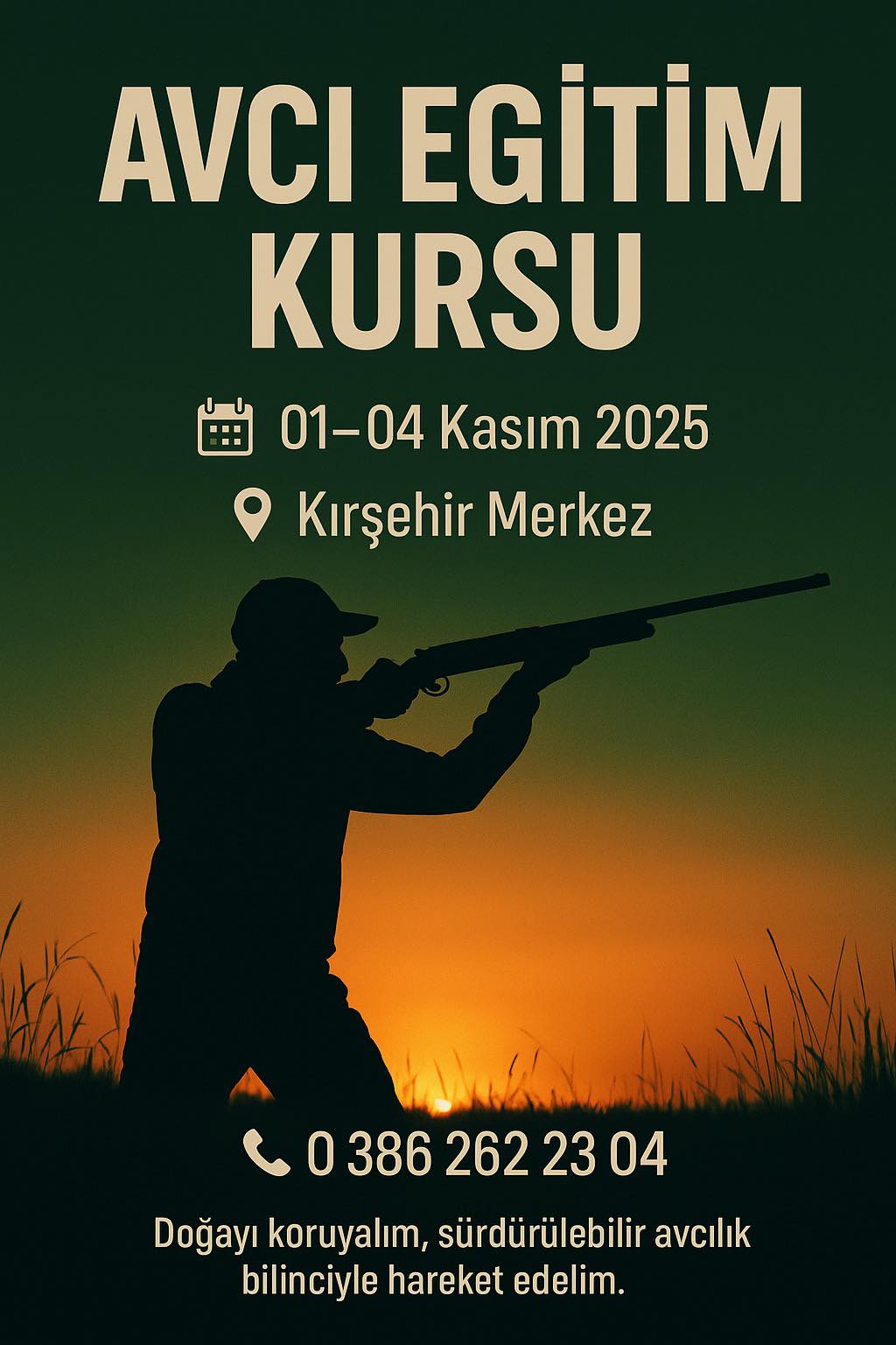 Kırşehir’de Avcı Eğitimi Kursu Başlıyor