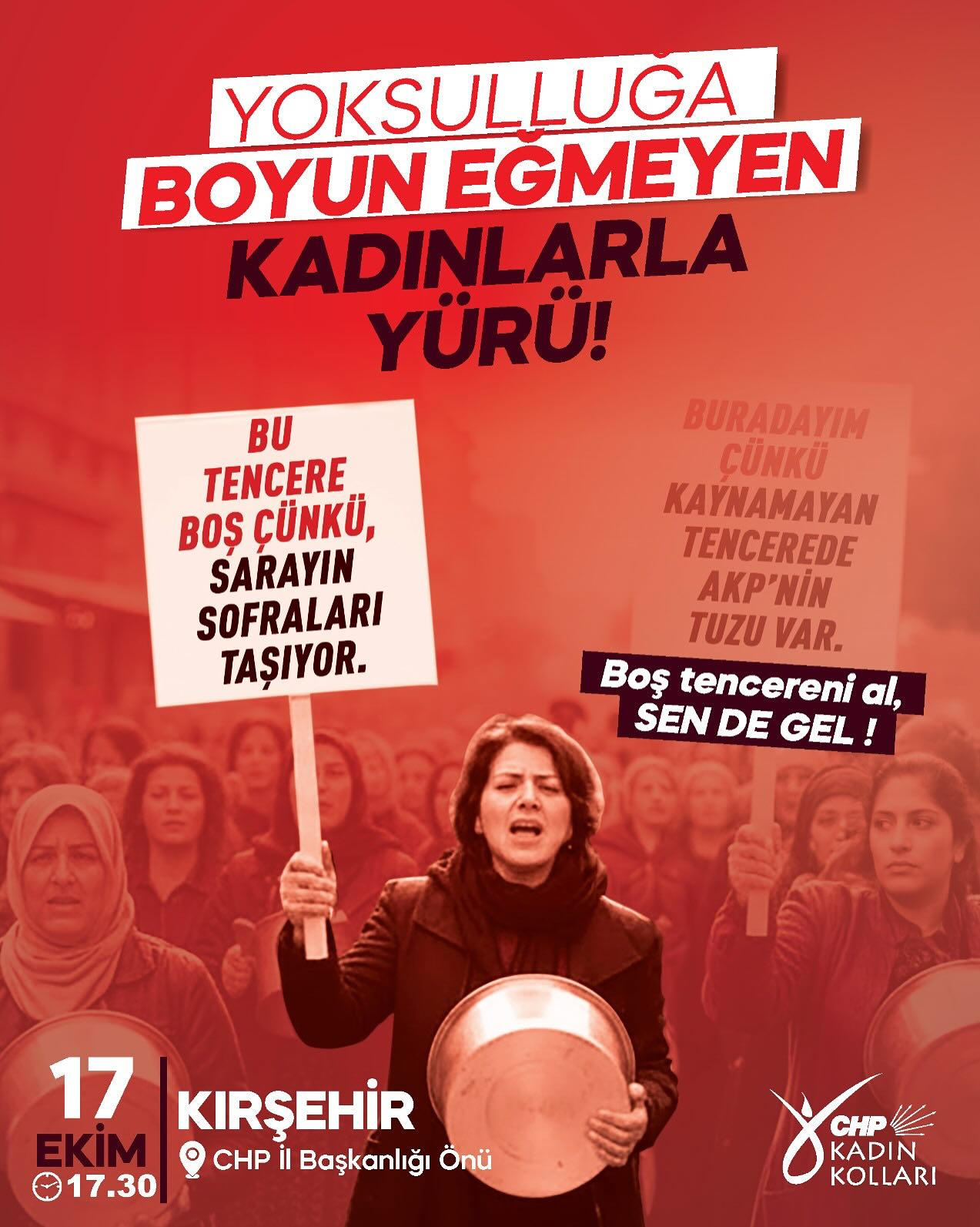 Kırşehir’de Kadınlardan Ekonomik Krize Tencere Tepkisi2