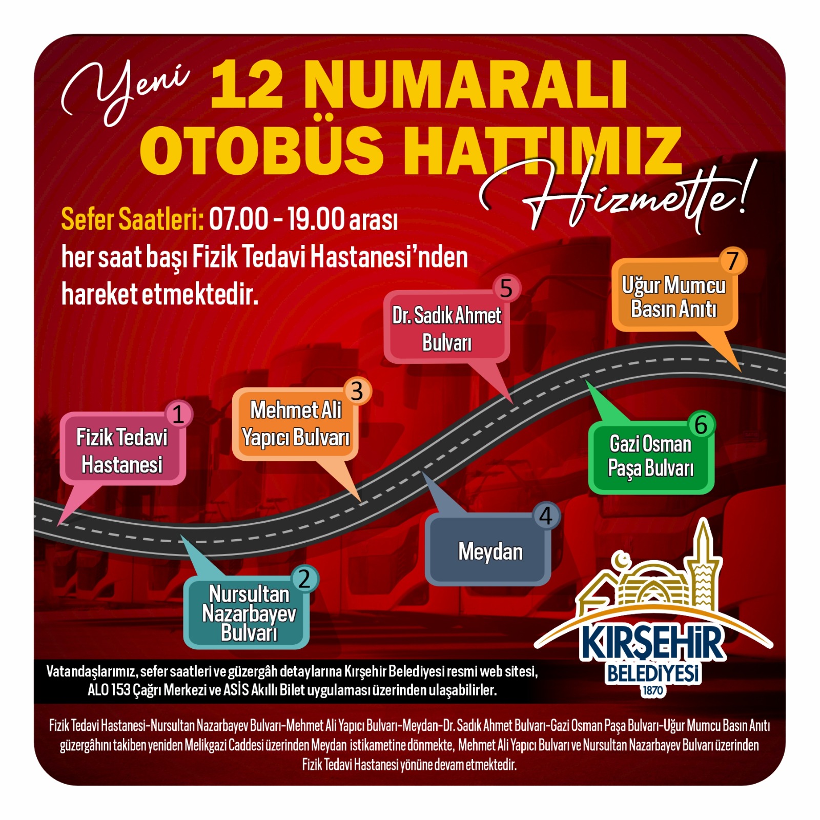 Kırşehir’de Yeni Ulaşım Hattı Hizmete Girdi