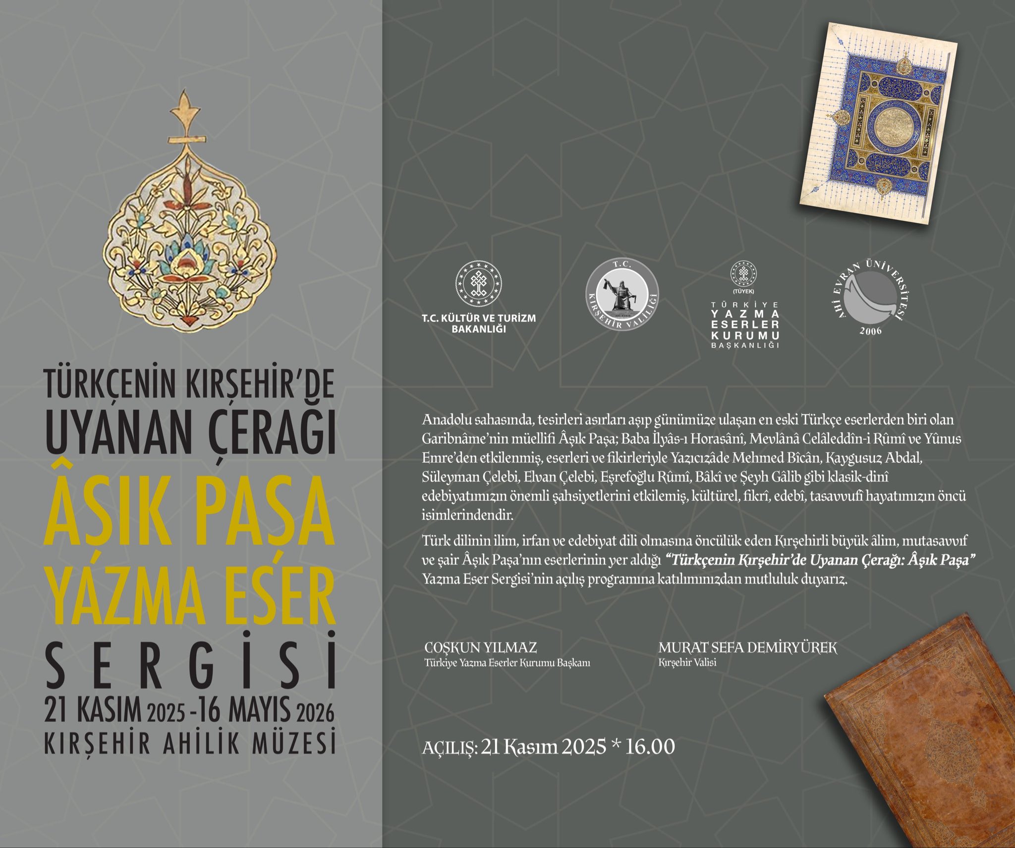 Âşık Paşa’nın Yazma Eserleri Kırşehir’de Gün Yüzüne Çıkıyor