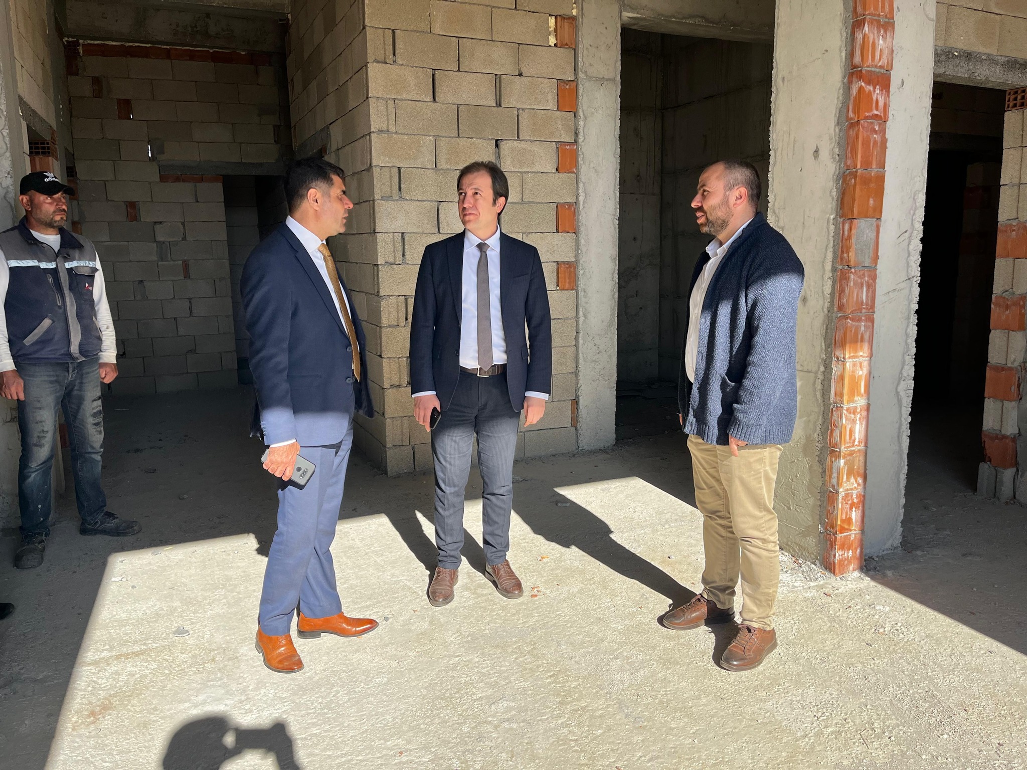 Kaymakam Tok, Emniyet Müdürlüğü Inşaatını Denetledi1