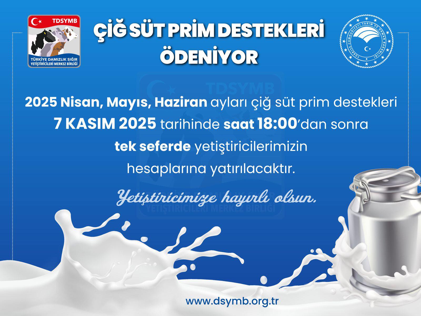 Süt Üreticisine Kasım Müjdesi22