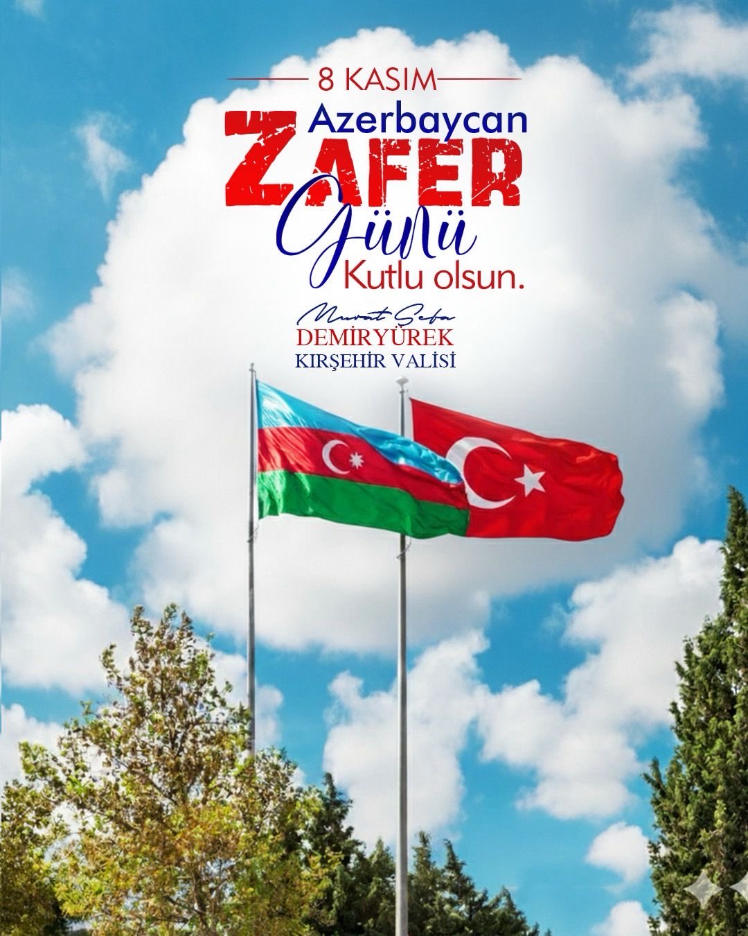 Vali Demiryürek’ten Azerbaycan’a Zafer Günü Mesajı