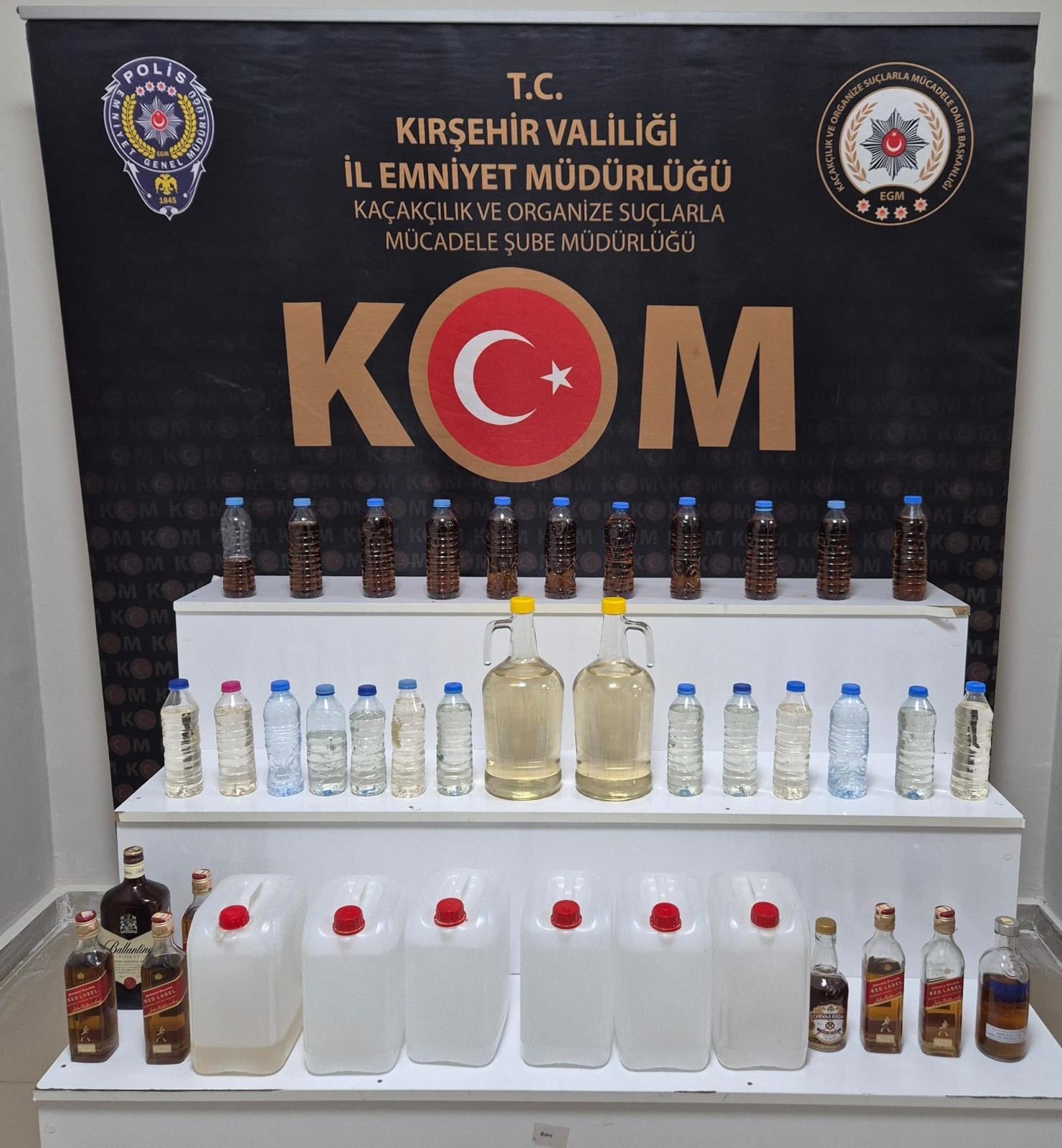 Kırşehir’de 140 Litre Etil Alkol Ele Geçirildi!1