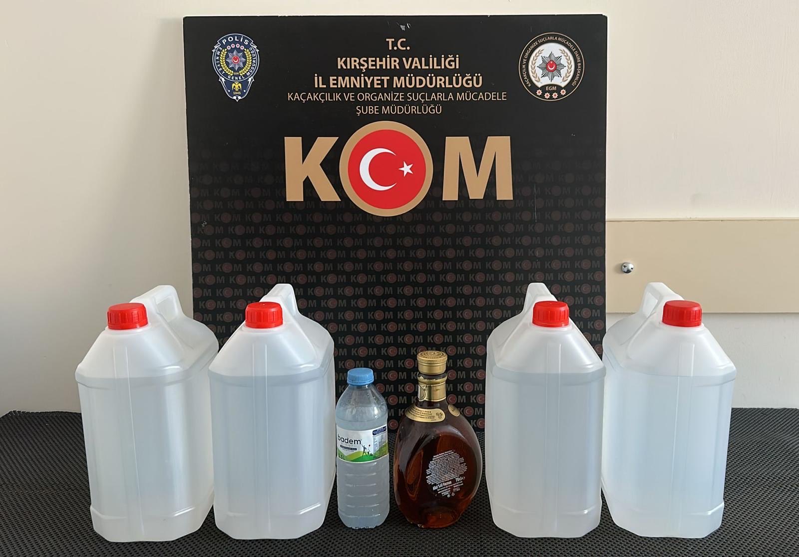 Kırşehir’de 140 Litre Etil Alkol Ele Geçirildi!2