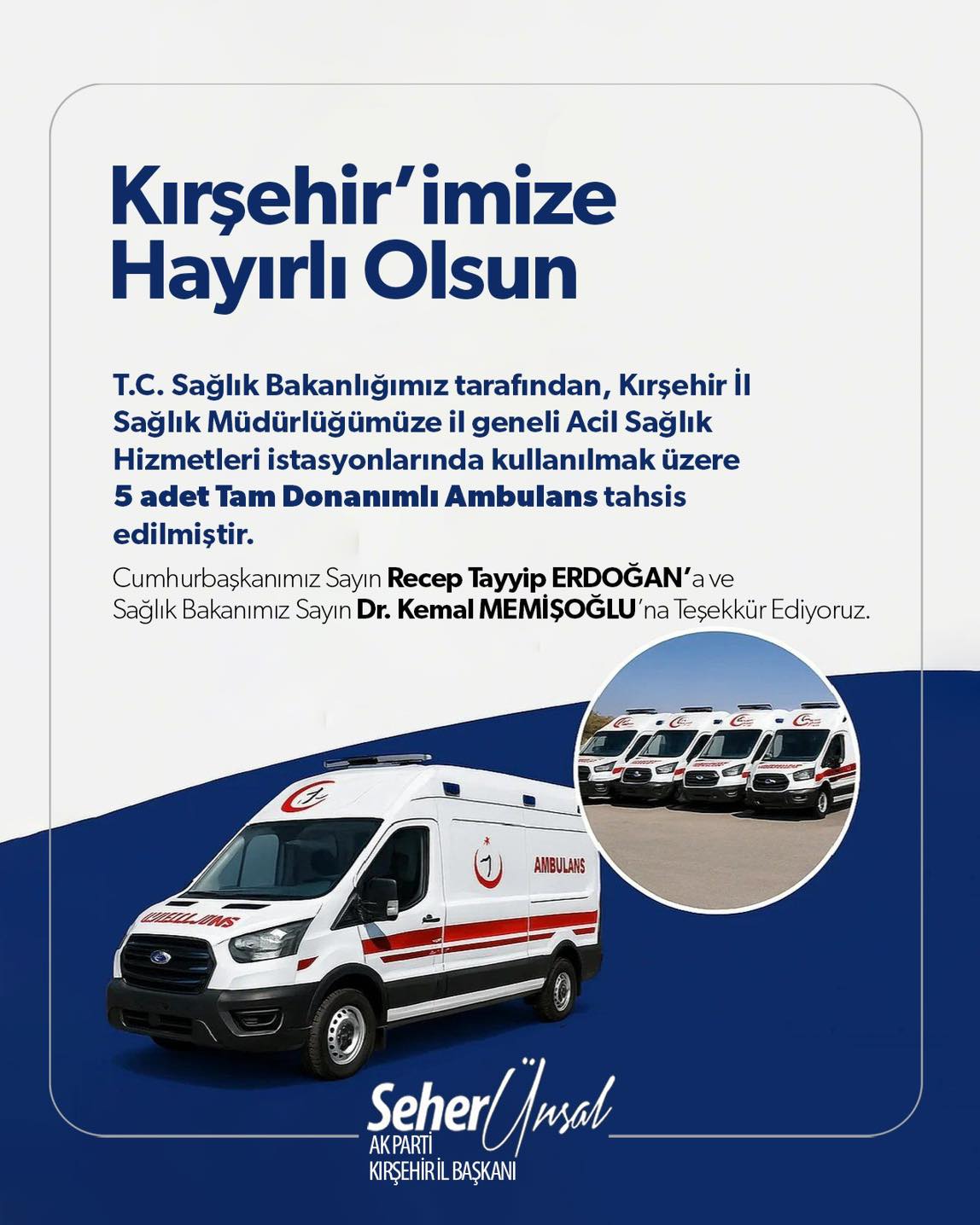 Kırşehir’e Sağlıkta Güç Katkısı5 Yeni Ambulans Hizmete Girdi1