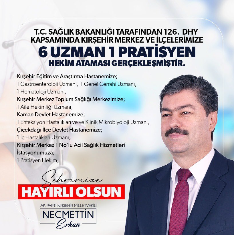 Kırşehir’in Sağlık Kadrosu 7 Uzmanla Güçleniyor1
