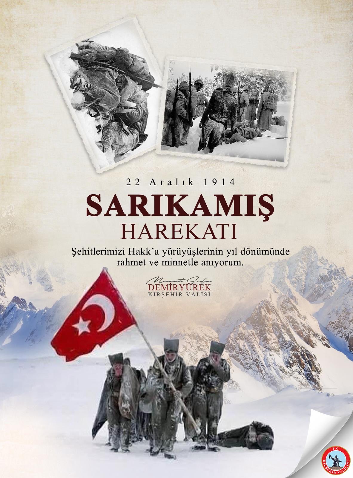 Vali Demiryürek, Sarıkamış Şehitlerini Rahmet Ve Minnetle Andı