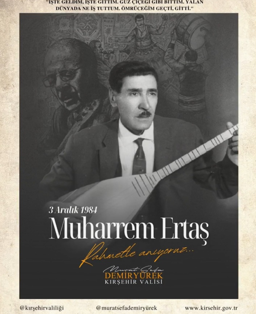 Vali Demiryürek’ten Muharrem Ertaş’a Vefa