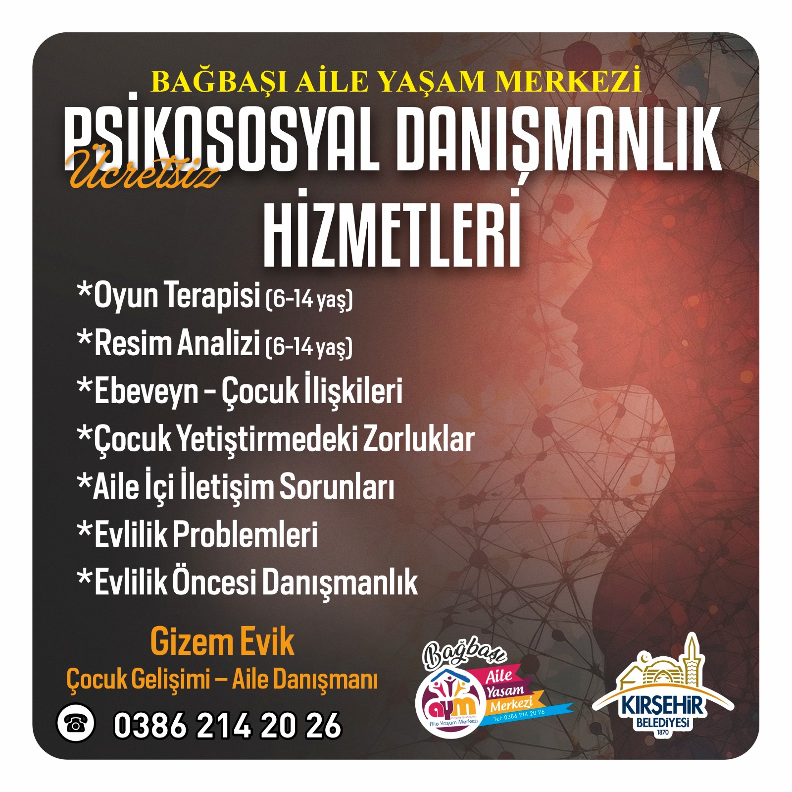 Kırşehir’de Ailelere Ve Çocuklara Ücretsiz Psikososyal Destek1