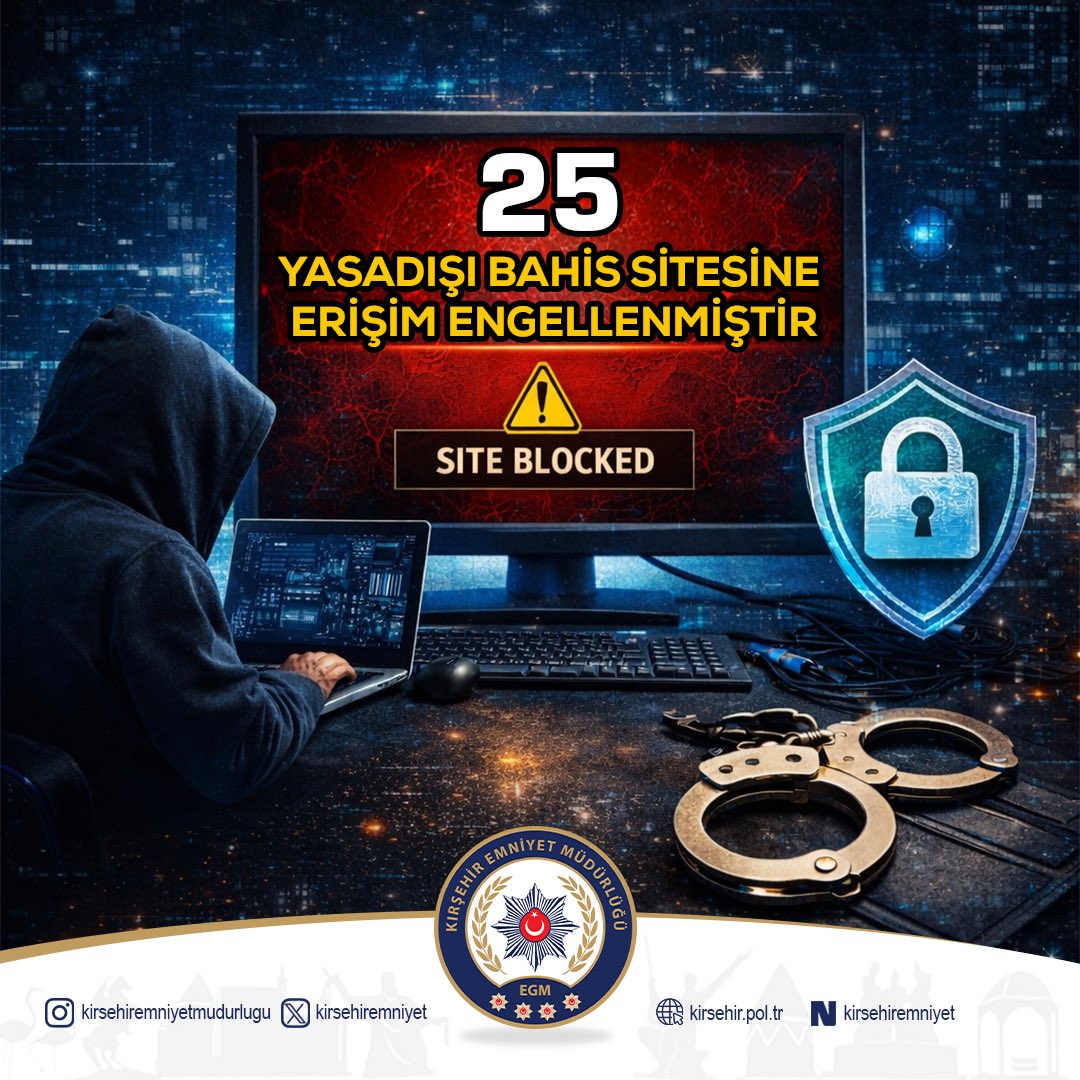 Kırşehir’de Yasadışı Bahis Reklamı Yapan 25 Siteye Engel!2