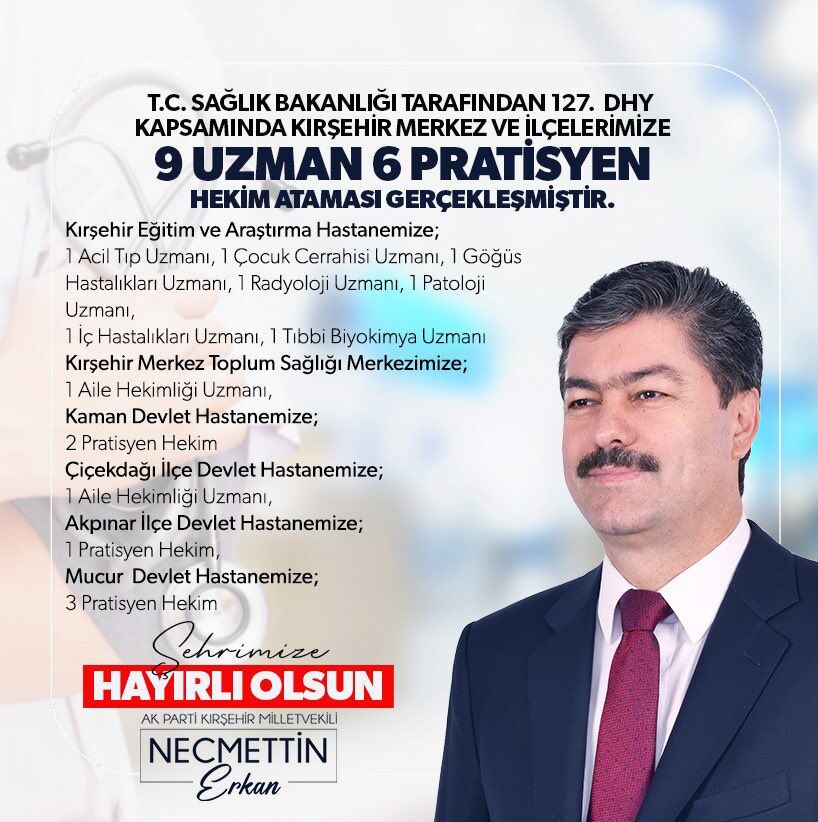 Kırşehir’e 15 Yeni Doktor Atandı