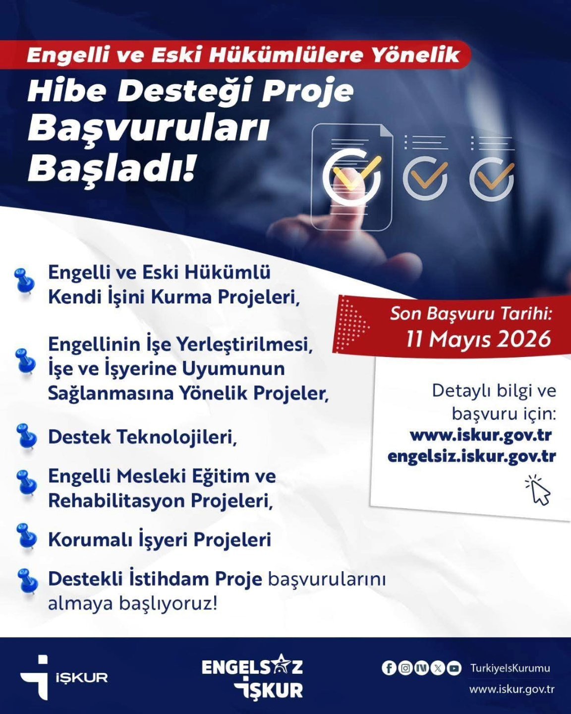 İşkur’dan Engelli Ve Eski Hükümlülere Hibe Desteği Başvuruları Başladı