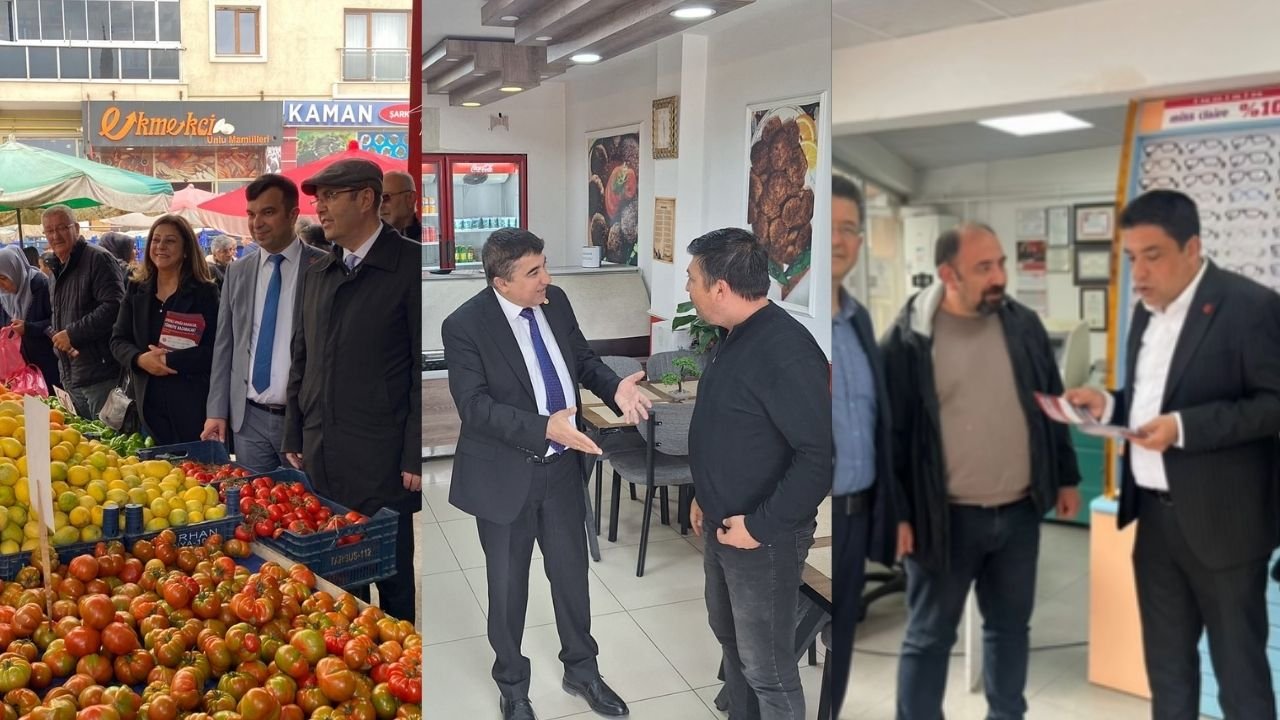 “Bizim Yerimiz Salonlar Değil, Halkın Yanıdır”: CHP Kaman’da Esnafın Nabzını Tuttu