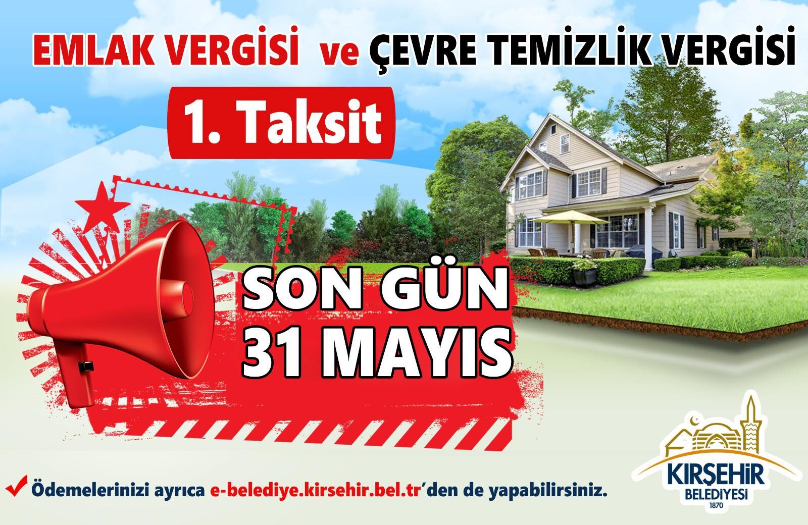 Emlak Ve Çevre Temizlik Vergisinde Son Gün 31 Mayıs!