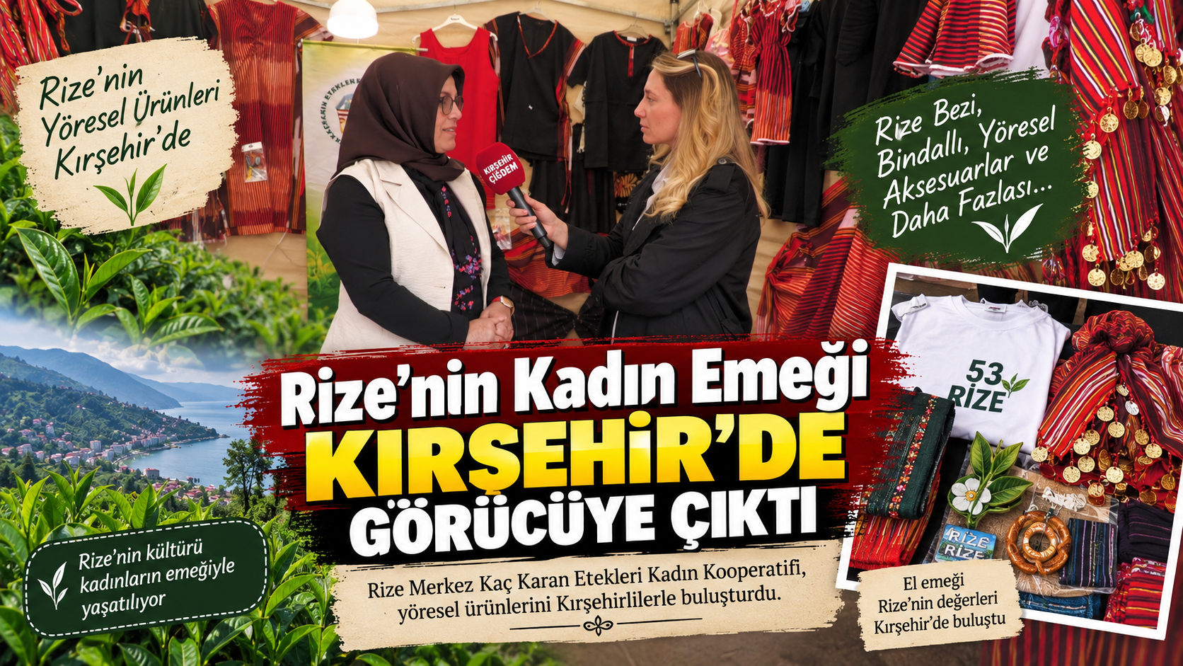 Rize’nin Kadın Emeği Kırşehir’de Görücüye Çıktı