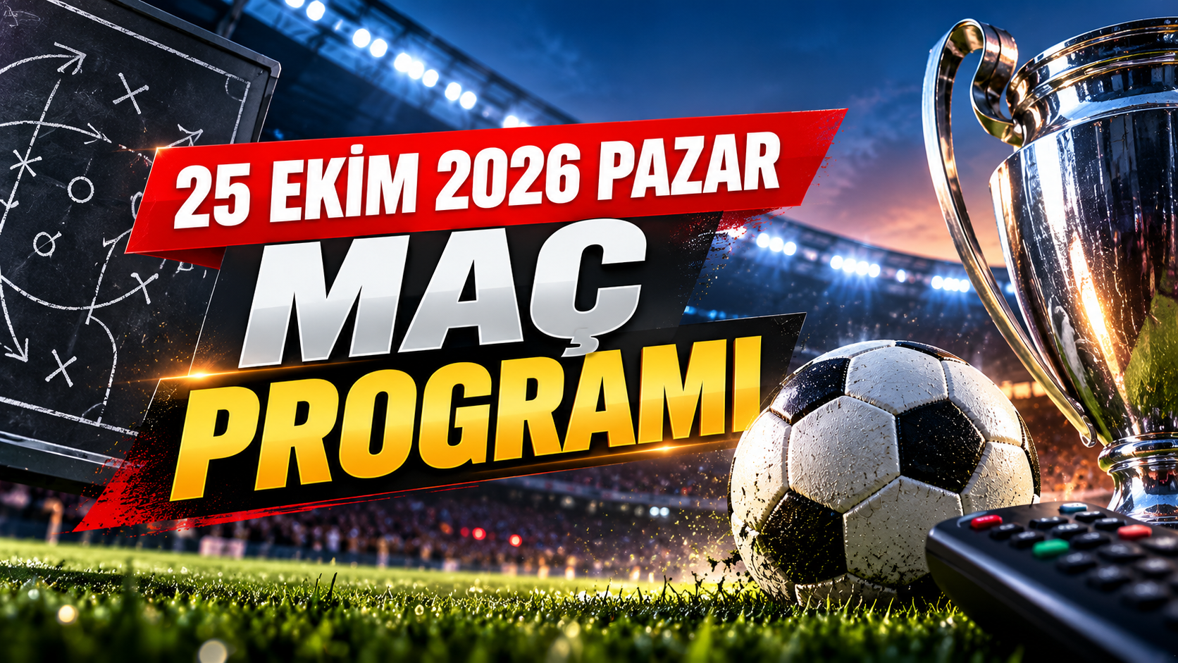 Bugün Hangi Maçlar Var, Saat Kaçta ve Hangi Kanalda? 25 Ekim 2026 Pazar Maç Programı
