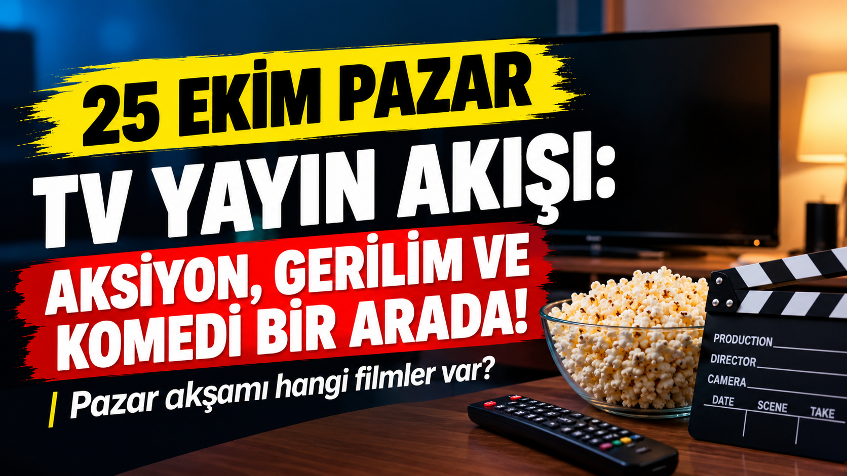 25 Ekim Pazar TV Yayın Akışı: Aksiyon, Gerilim ve Komedi Bir Arada!