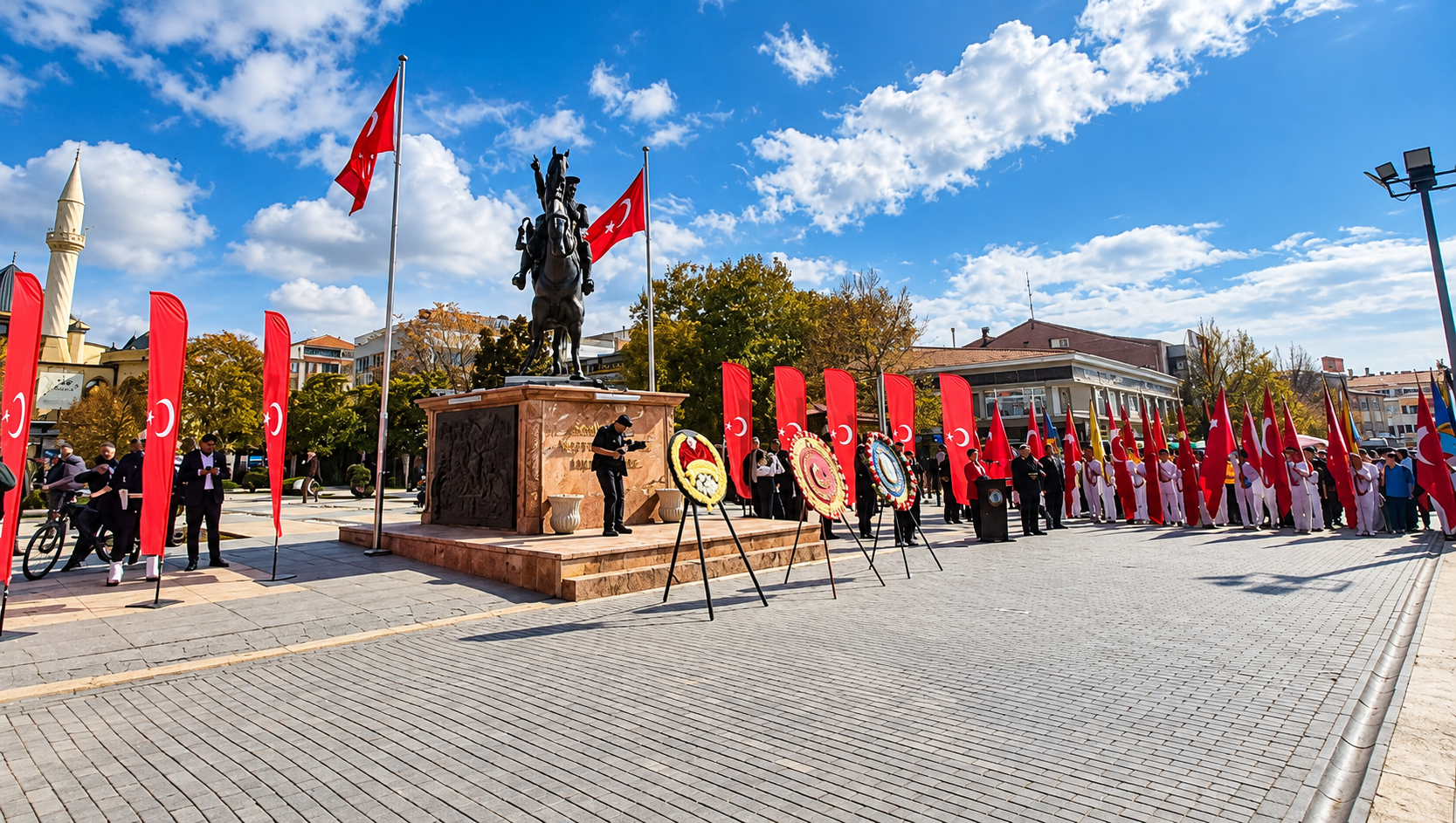 Türk Bayraklarıyla Anma Töreni