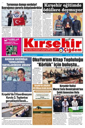 12.04.2025 Kırşehir Çiğdem Gazetesi