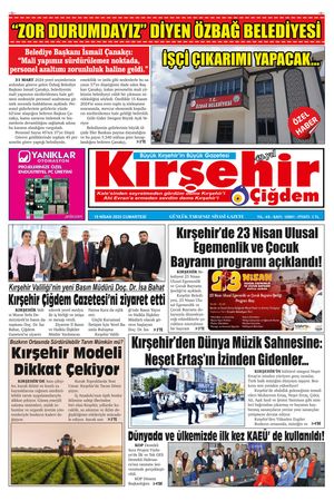 19.04.2025 Kırşehir Çiğdem Gazetesi